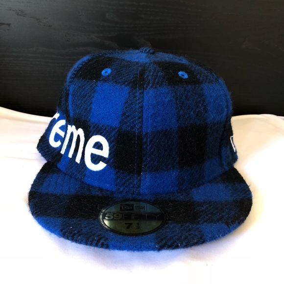 Supreme Other - Supreme Buffalo Check plaid hat NWT size 7 1/2